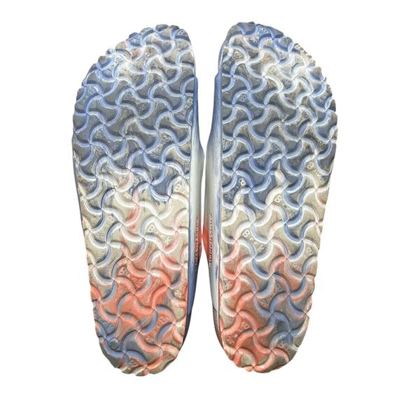 Birkenstock Arizona EVA Sandals Womens Sz 40 (9-9.5) Blue Peach Pastel Coastal - Picture 10 of 10